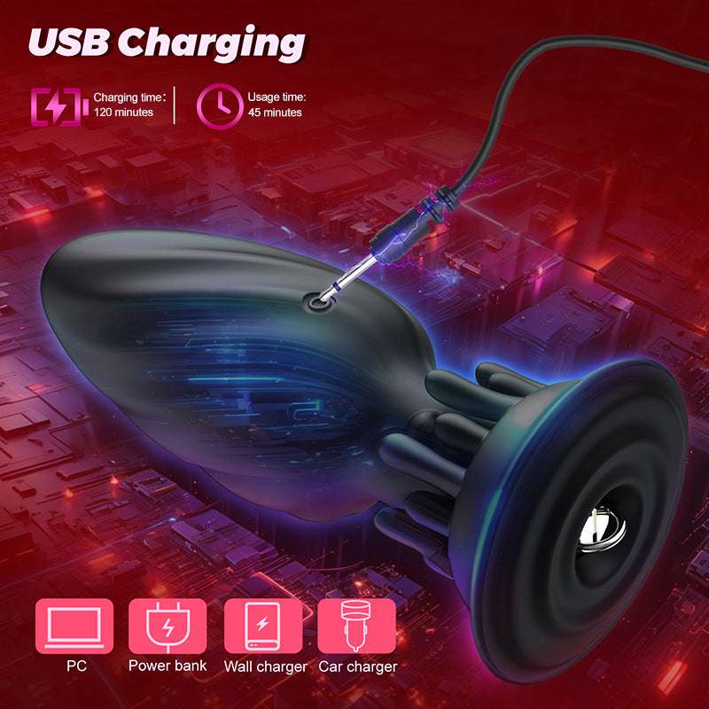 APP - Controlled Rotating Anal Plug 9 Modes Waterproof Quiet