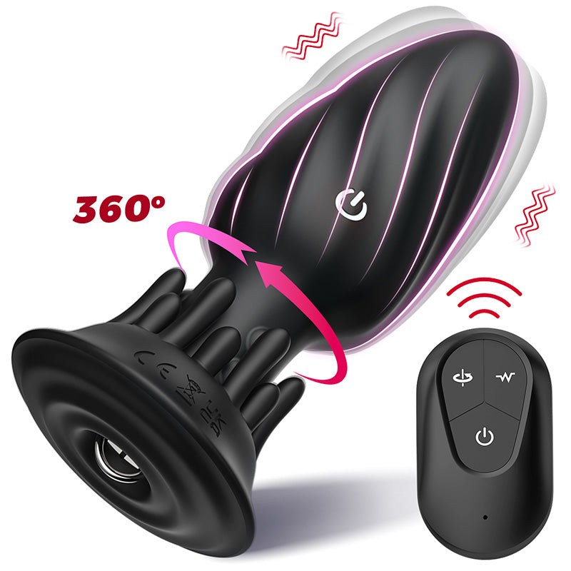 APP - Controlled Rotating Anal Plug 9 Modes Waterproof Quiet