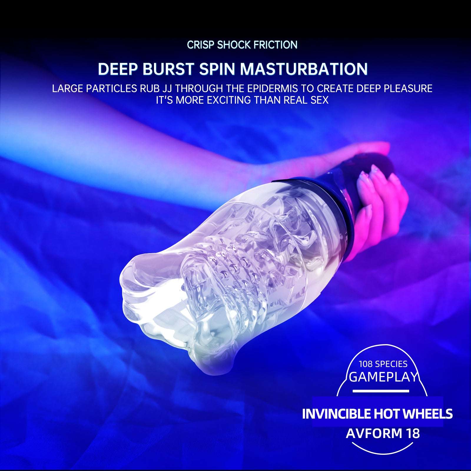 10 Rotating & 10 Vibrating Automatic Male Masturbator