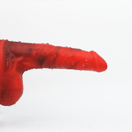 Realistic dildo red color