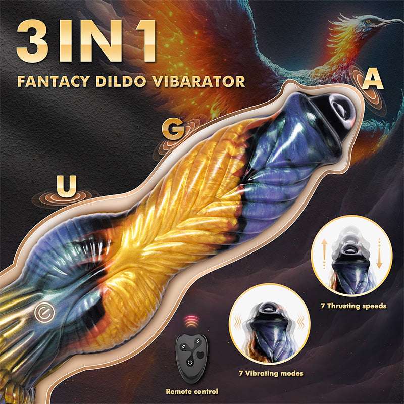 Phoenix-Creature Cocks Vibrating Dildo with Remote