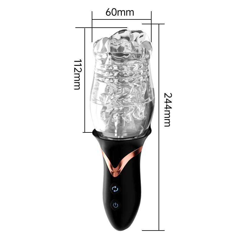 10 Rotating & 10 Vibrating Automatic Male Masturbator