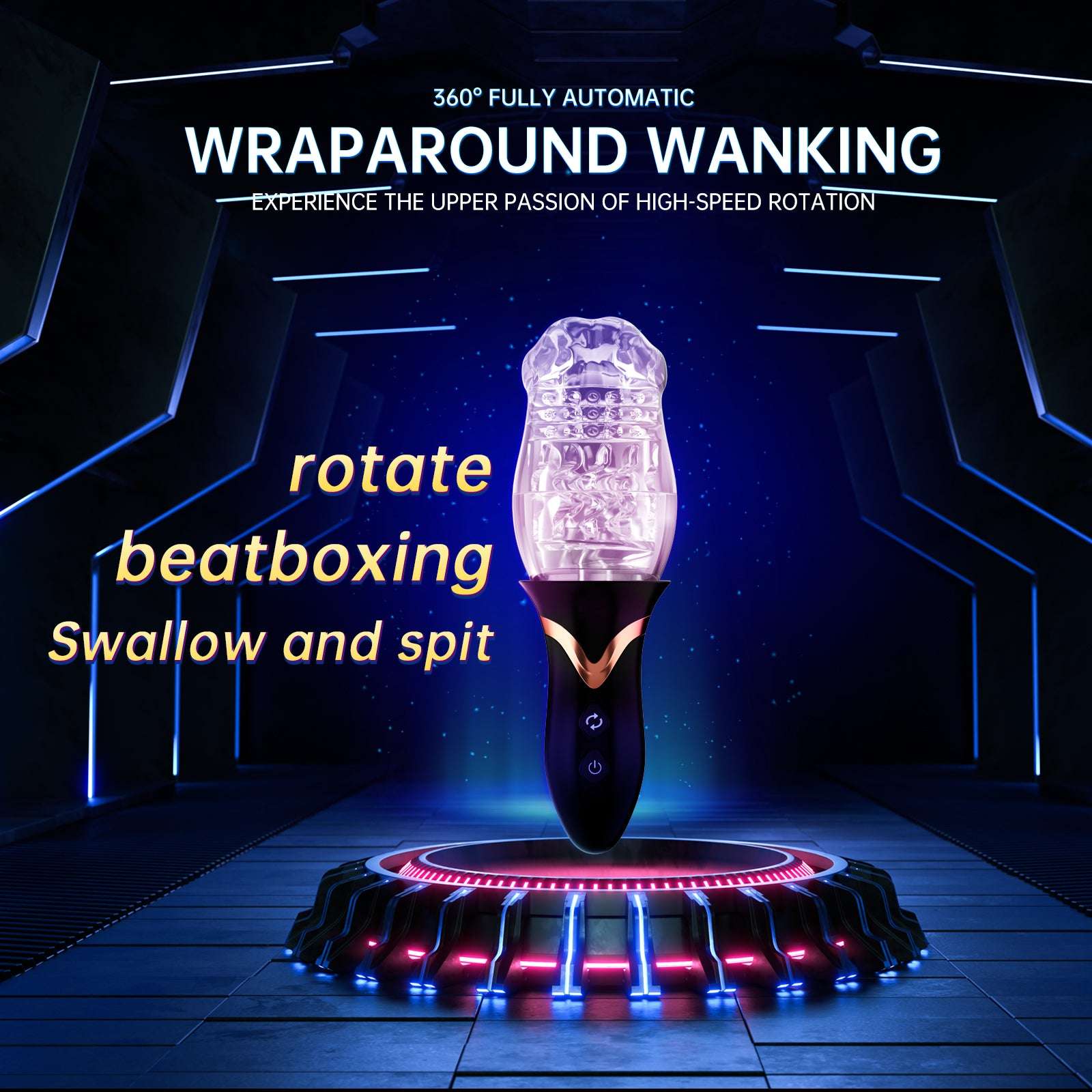 10 Rotating & 10 Vibrating Automatic Male Masturbator