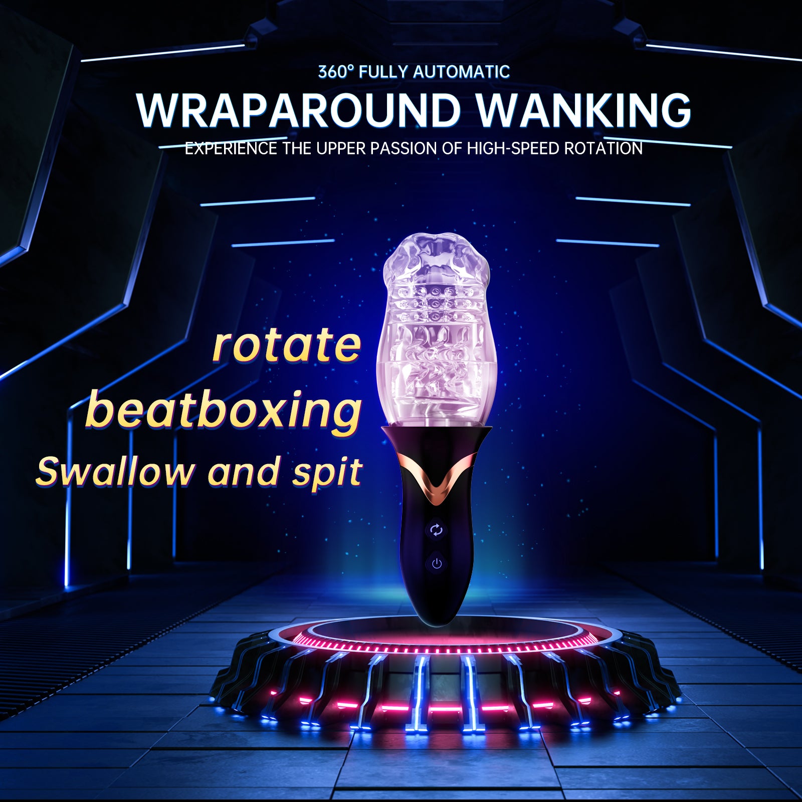 10 Rotating & 10 Vibrating Automatic Male Masturbator