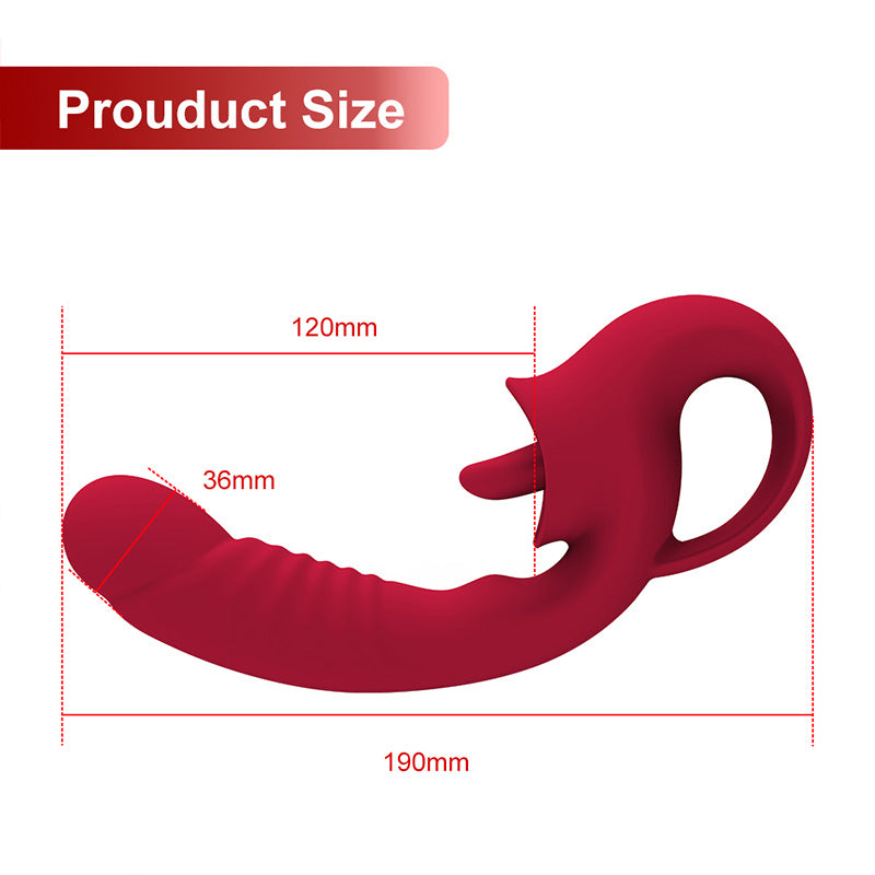 2 in 1 vibrator  licking dual vibrator 10 vibrating modes
