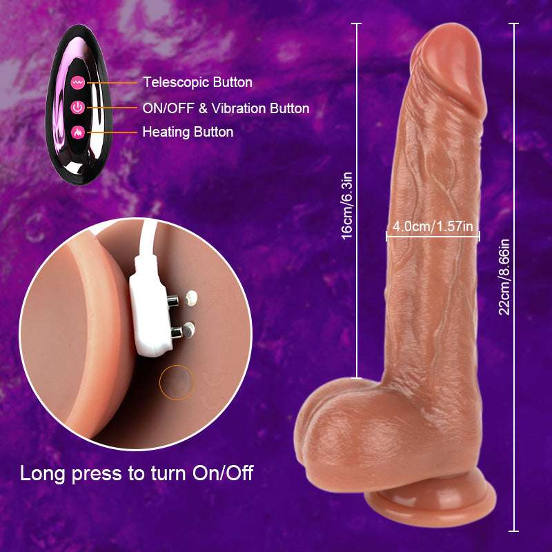 Realistic dildo 9-Vibrating Insertable Length 5 inches