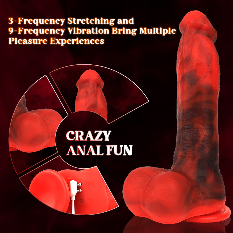 Realistic dildo red color