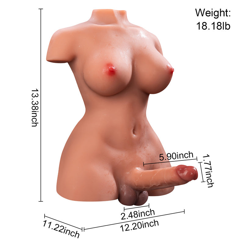 April Soft Shemale 18.18LB Ultra-Realistic Torso Sex Dolls [Us Stock]