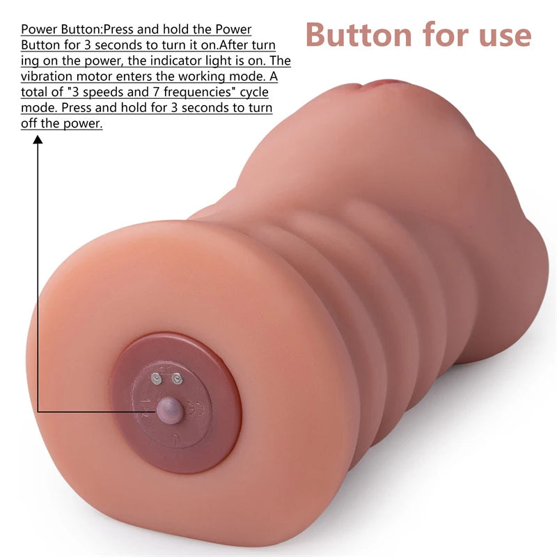 Ramarr Vibrating Masturbator Realistic 2.20LB Sex toy [Us Stock]