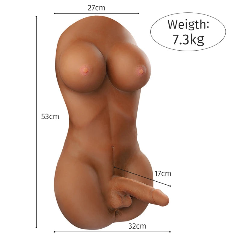 Narada High Quality 16LB Shemale Torso Sex Dolls [Us Stock]