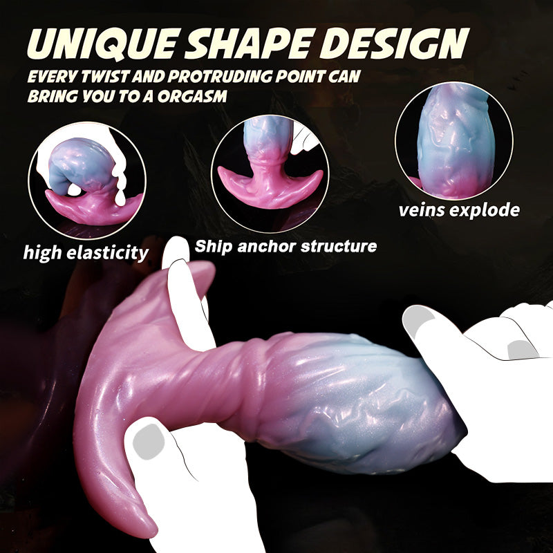 Coralyn Two-Color Gradient Design Fantasy Silicone Anal Toys