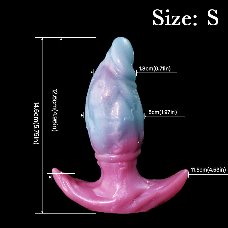 Coralyn Two-Color Gradient Design Fantasy Silicone Anal Toys