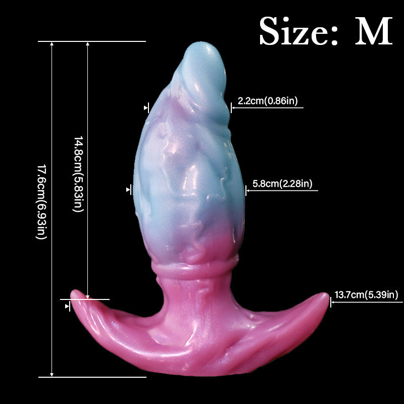 Coralyn Two-Color Gradient Design Fantasy Silicone Anal Toys