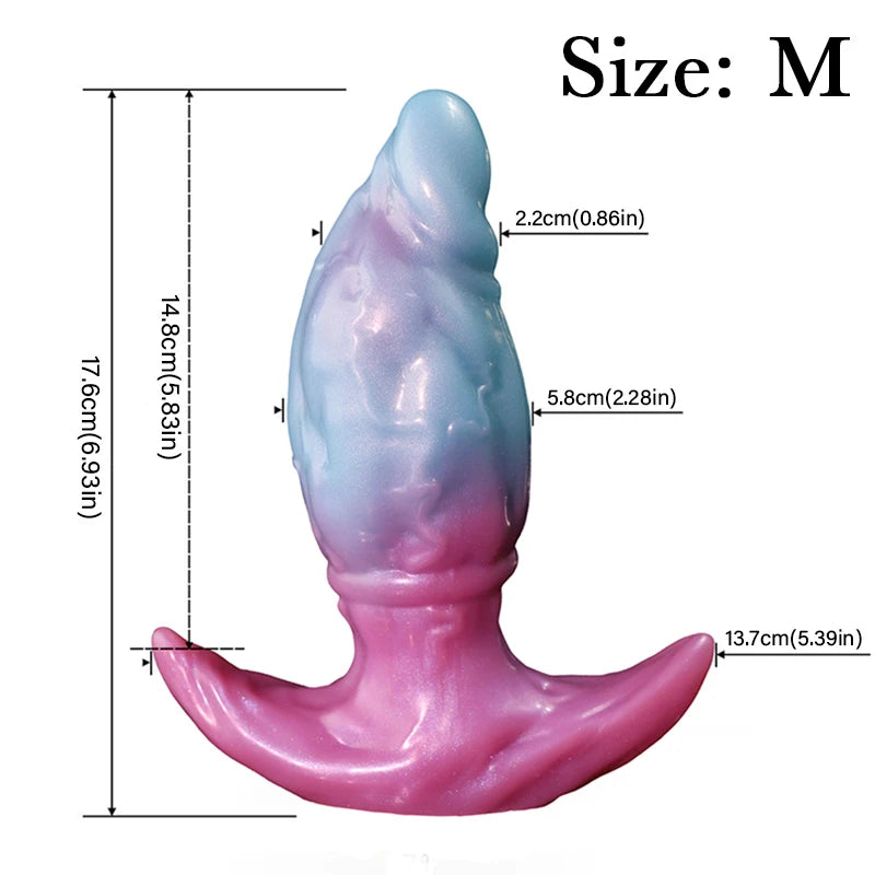 Coralyn Two-Color Gradient Design Fantasy Silicone Anal Toys