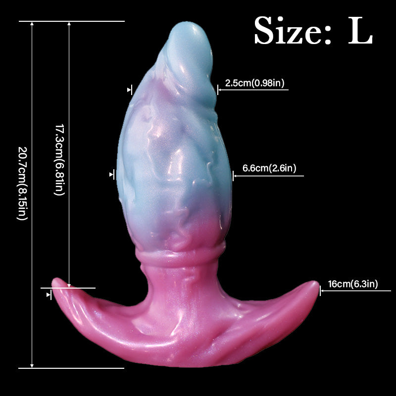 Coralyn Two-Color Gradient Design Fantasy Silicone Anal Toys