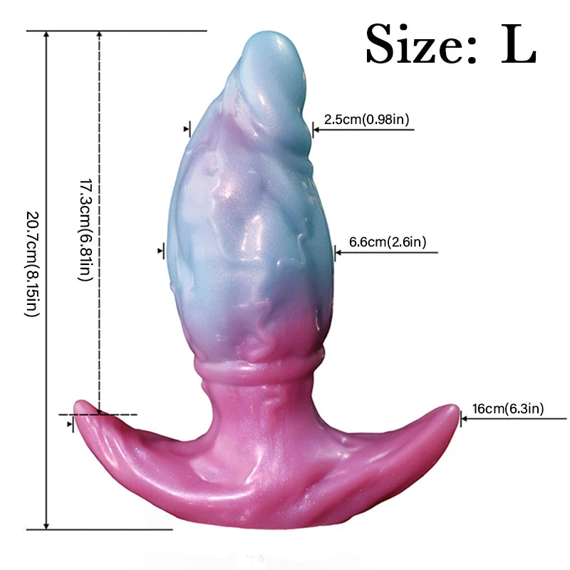 Coralyn Two-Color Gradient Design Fantasy Silicone Anal Toys