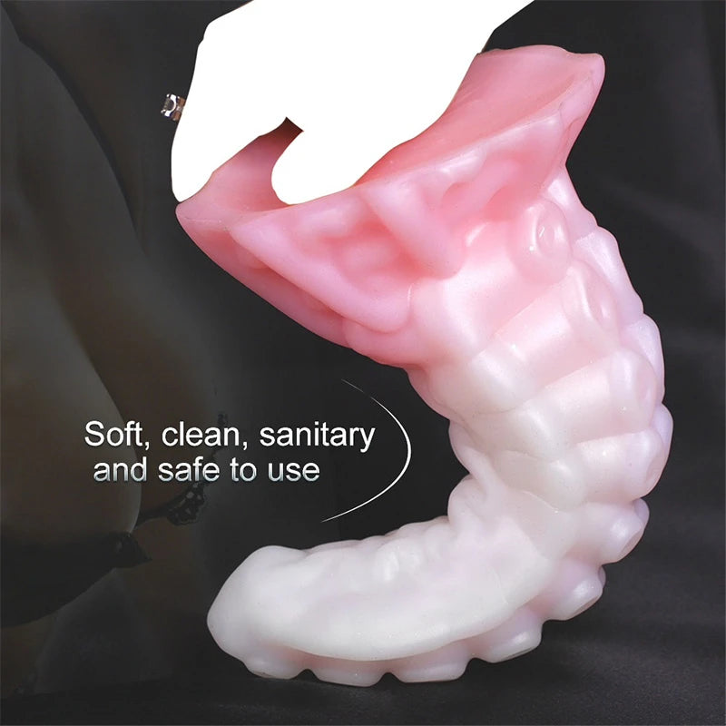 Jax Lumin 4.96in Luminous Fat Hands Realistic Fantasy Monster Dildos