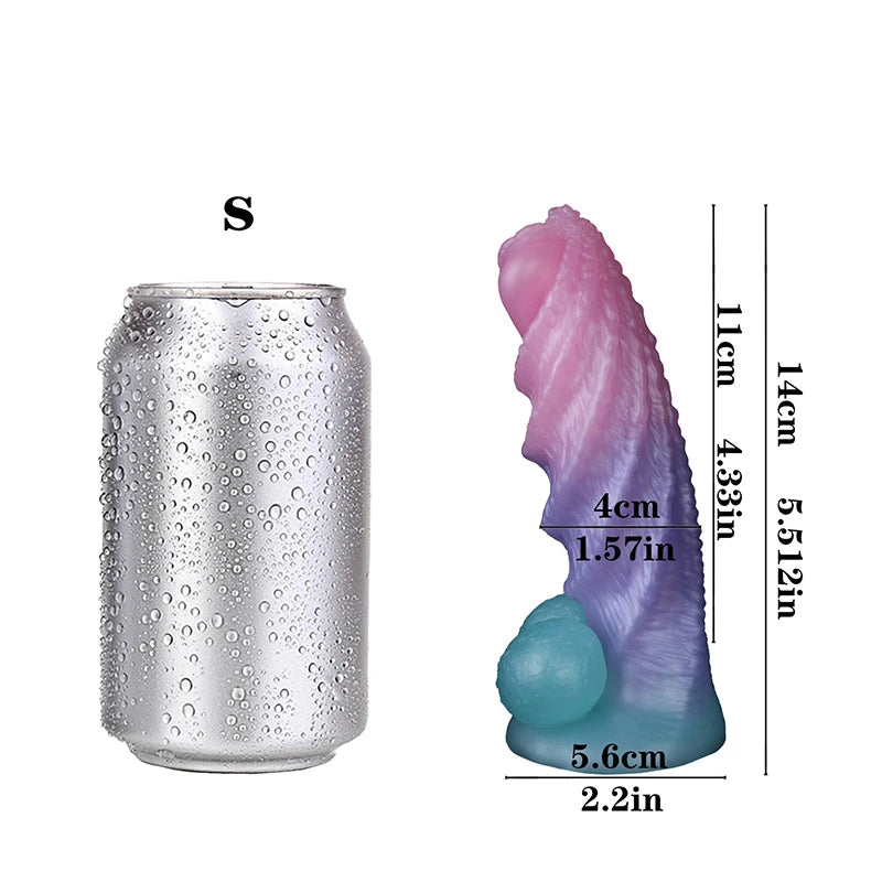 Darius Ridge 5.91in Concave & Convex Penis Tight Monster Fantasy Dildos
