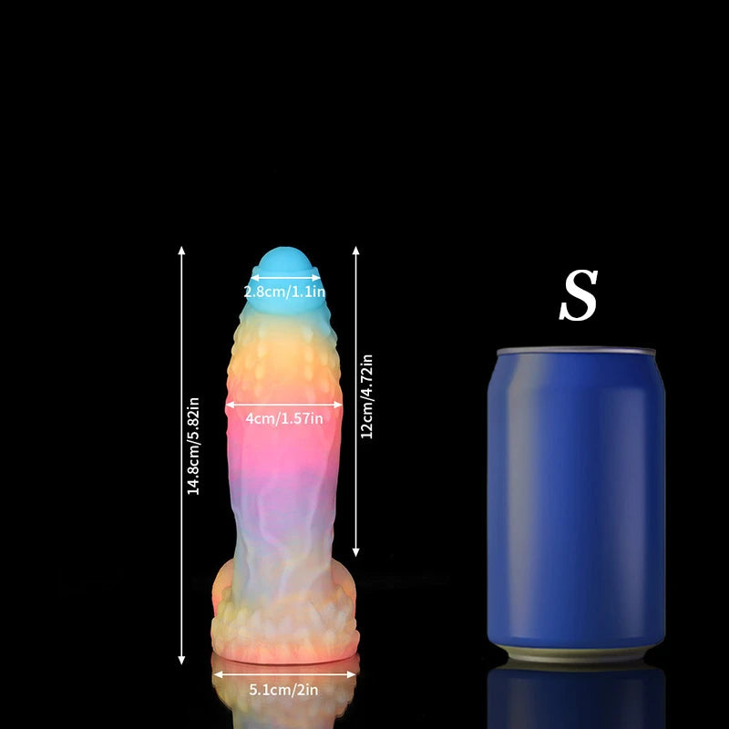 Orin Aurora 5.83in Colorful Luminous Silicone Cheap Fantasy Dildos