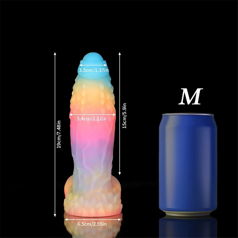 Orin Aurora 5.83in Colorful Luminous Silicone Cheap Fantasy Dildos