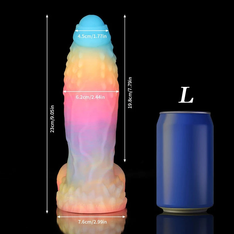 Orin Aurora 5.83in Colorful Luminous Silicone Cheap Fantasy Dildos