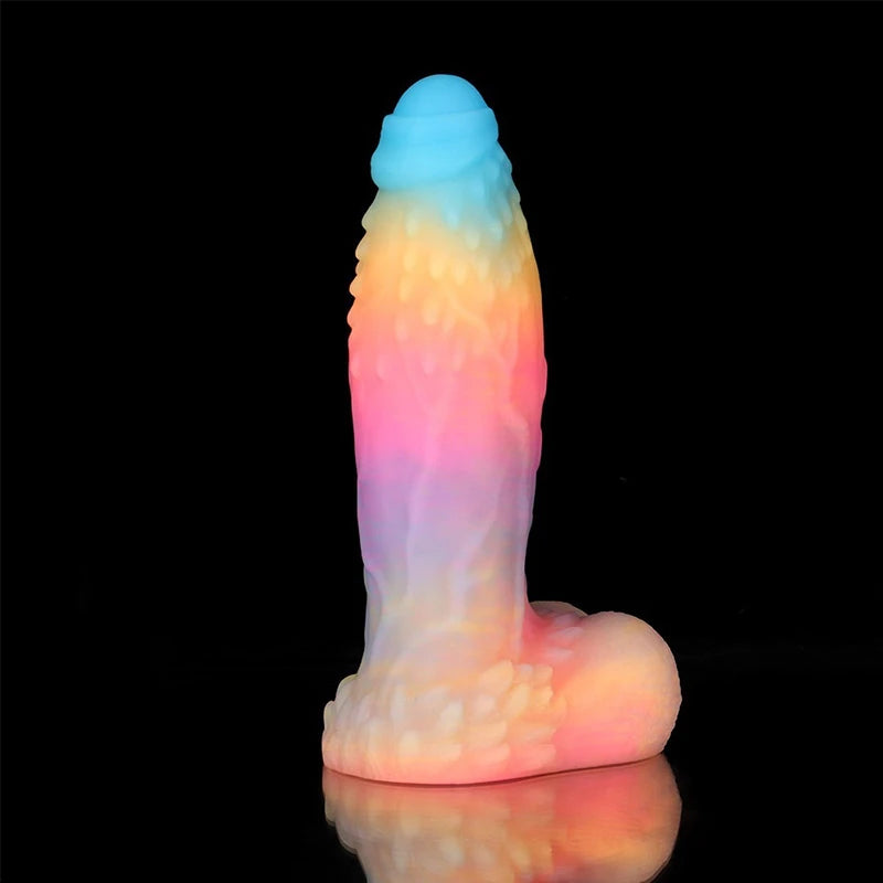 Orin Aurora 5.83in Colorful Luminous Silicone Cheap Fantasy Dildos