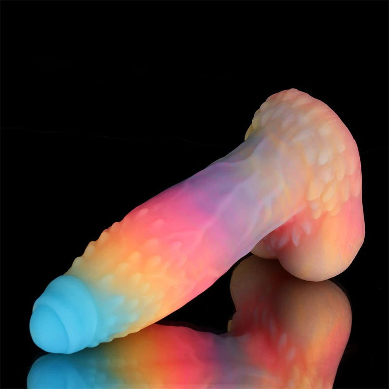 Orin Aurora 5.83in Colorful Luminous Silicone Cheap Fantasy Dildos