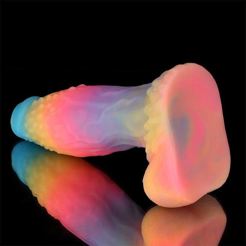Orin Aurora 5.83in Colorful Luminous Silicone Cheap Fantasy Dildos
