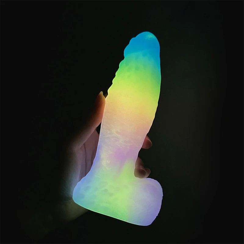 Orin Aurora 5.83in Colorful Luminous Silicone Cheap Fantasy Dildos