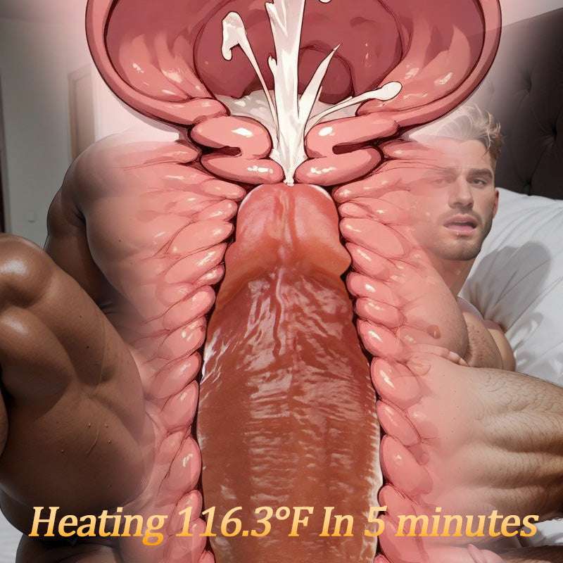 2-in-1 Glan & Tongue Lifelike Dildo