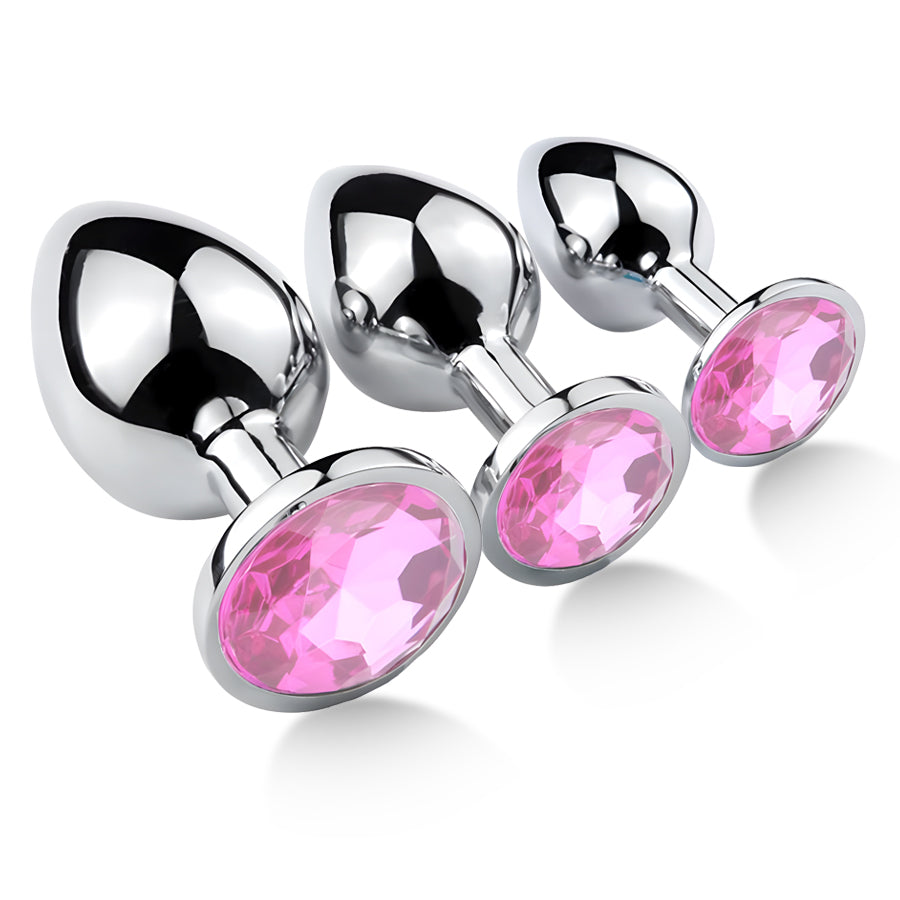 3 Pcs Luxury Jewelry Design SM Stainless Anal Butt Plug