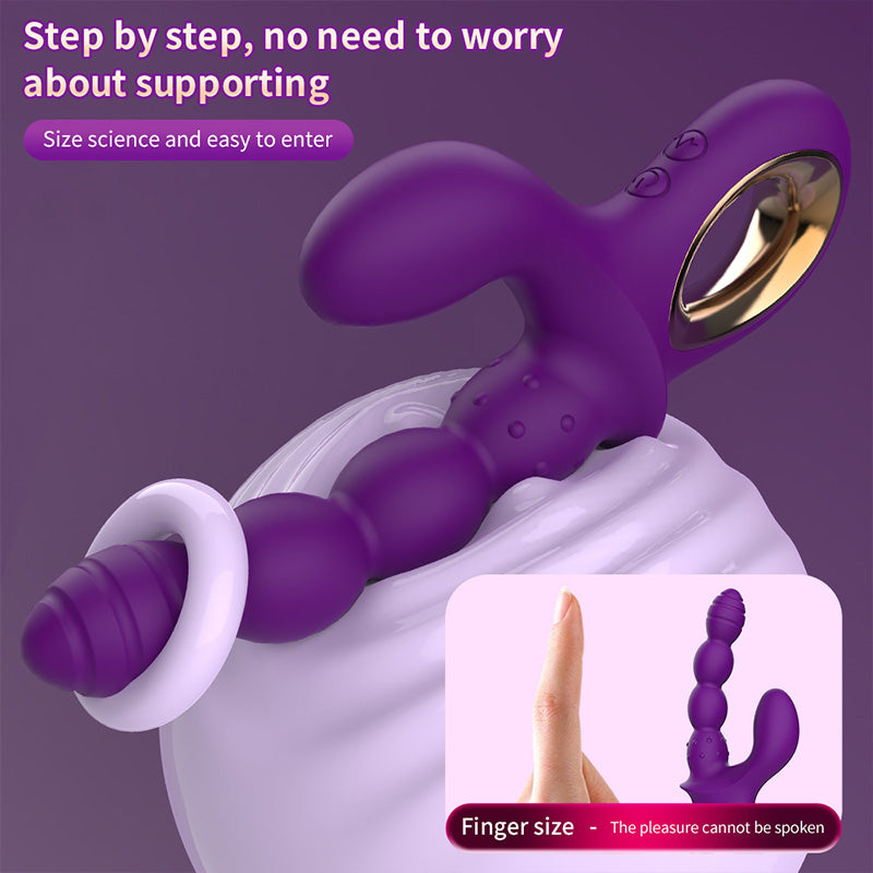 Dual-Head Bead Vibrator, 12-Speed Vibration