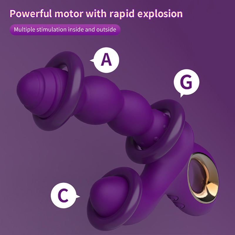 Dual-Head Bead Vibrator, 12-Speed Vibration
