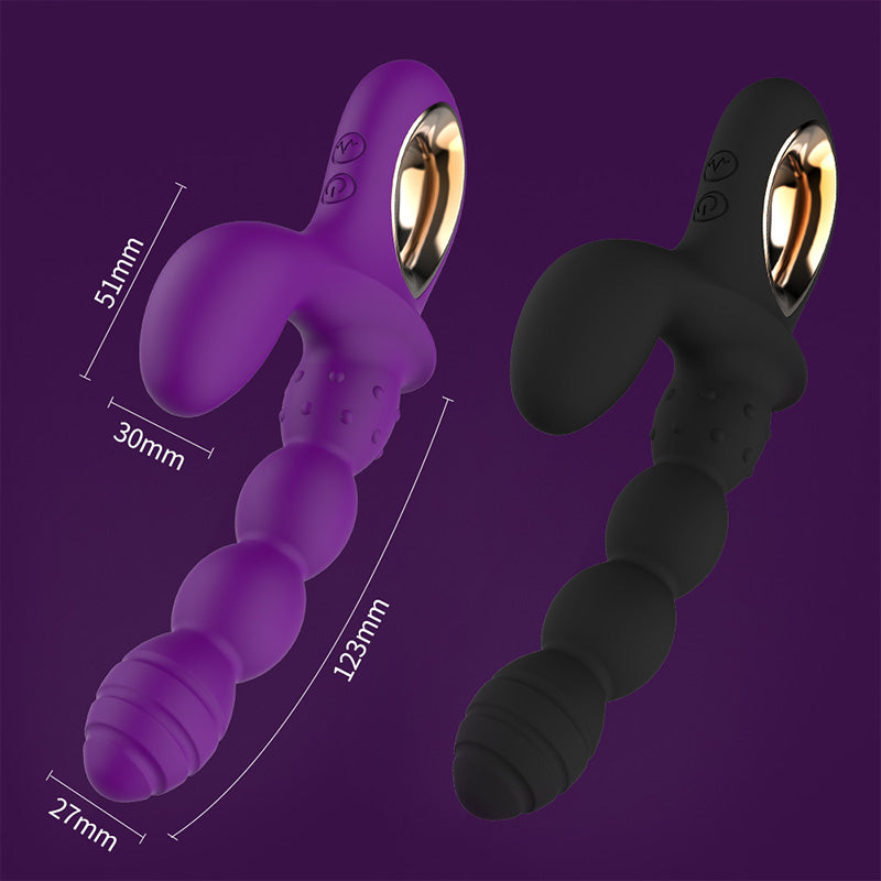 Dual-Head Bead Vibrator, 12-Speed Vibration