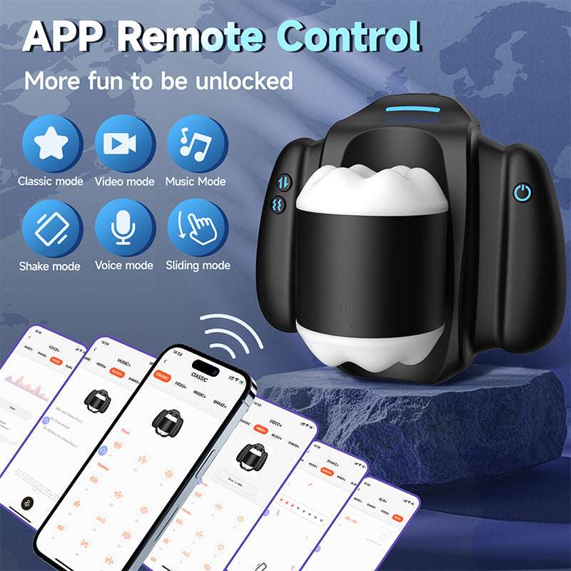 Ultimate APP Remote Control Masturbator - Hands-Free Design with Phone Holder