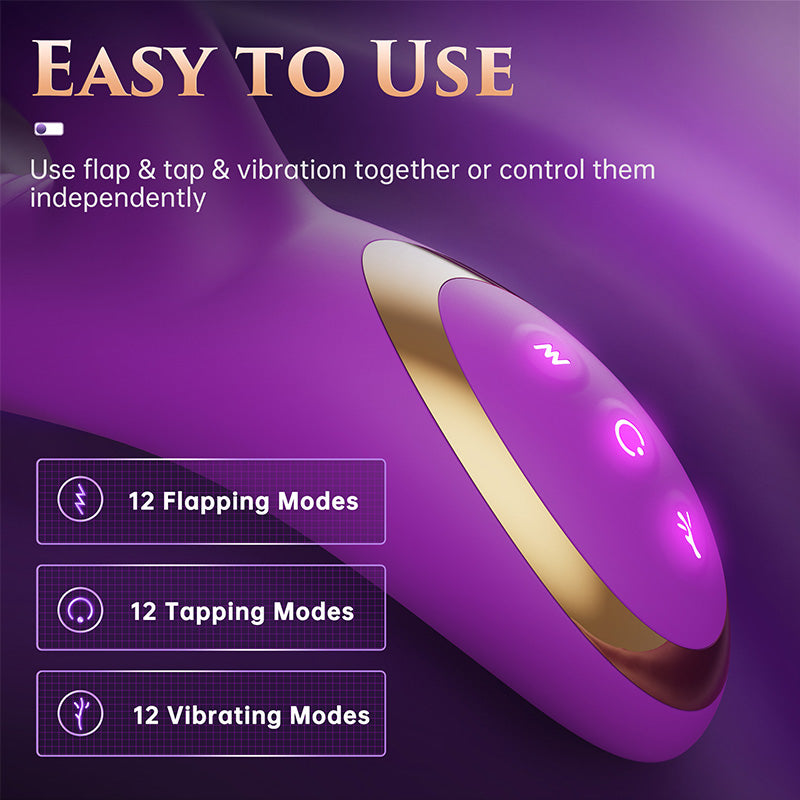 G-Spot Rabbit Vibrator with Strong Tongue Licking Flapping