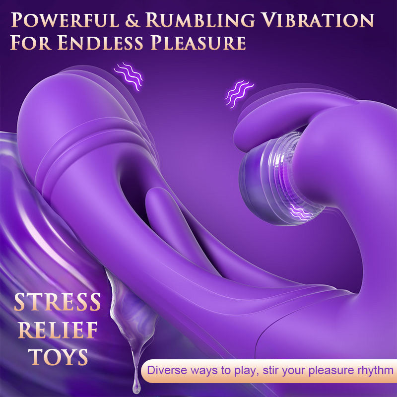 G-Spot Rabbit Vibrator with Strong Tongue Licking Flapping