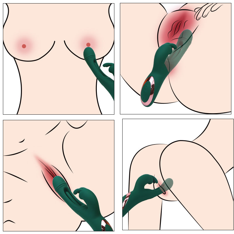 G-Spot Rabbit Vibrator with Strong Tongue Licking Flapping