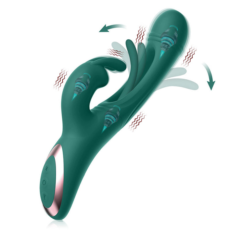 G-Spot Rabbit Vibrator with Strong Tongue Licking Flapping