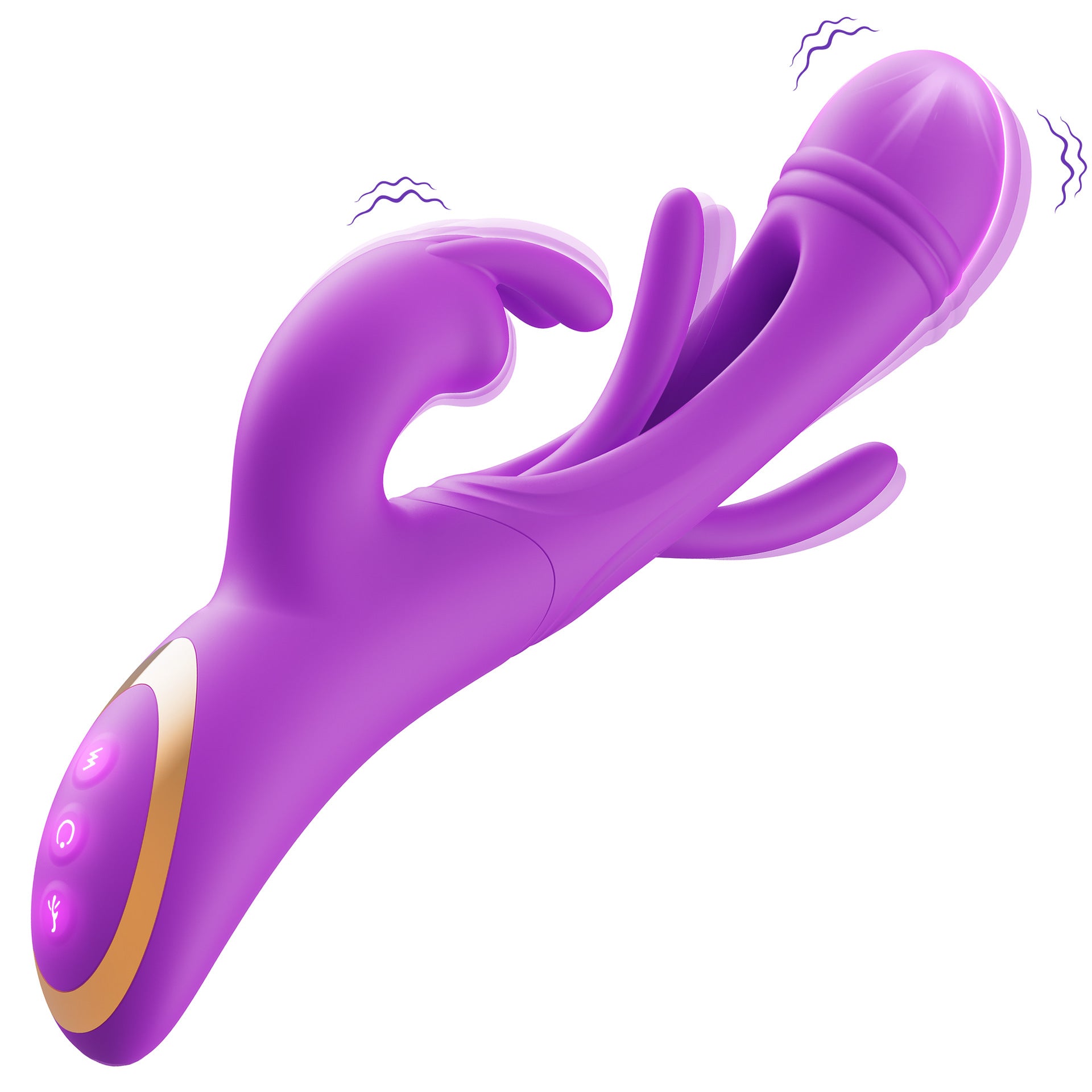G-Spot Rabbit Vibrator with Strong Tongue Licking Flapping