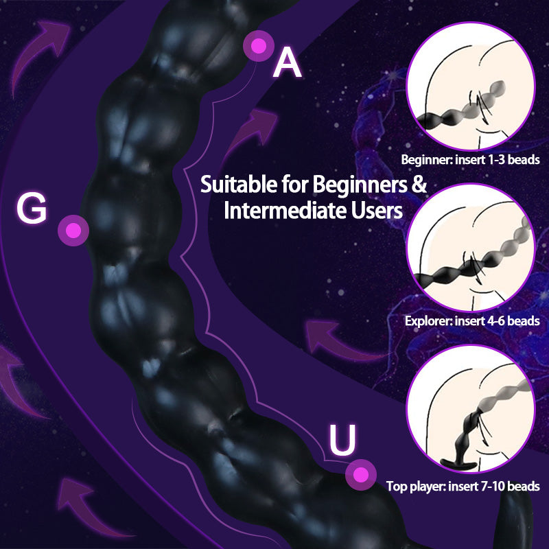 Soft Flexible XL Extra Long Anal Beads Butt Plug