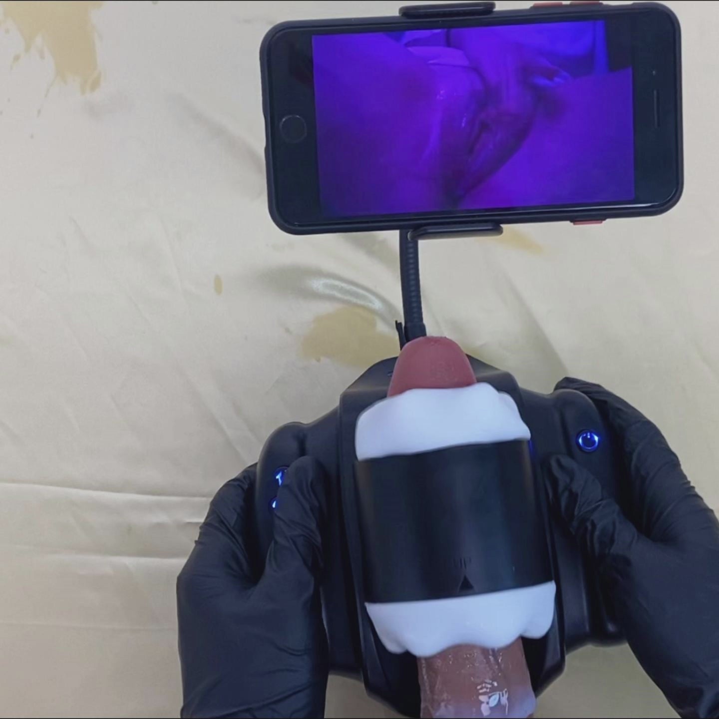 Load video: Ultimate APP Remote Control Masturbator - Hands-Free Design with Phone Holder